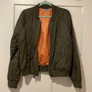 Army green Vince bomber jacket size L